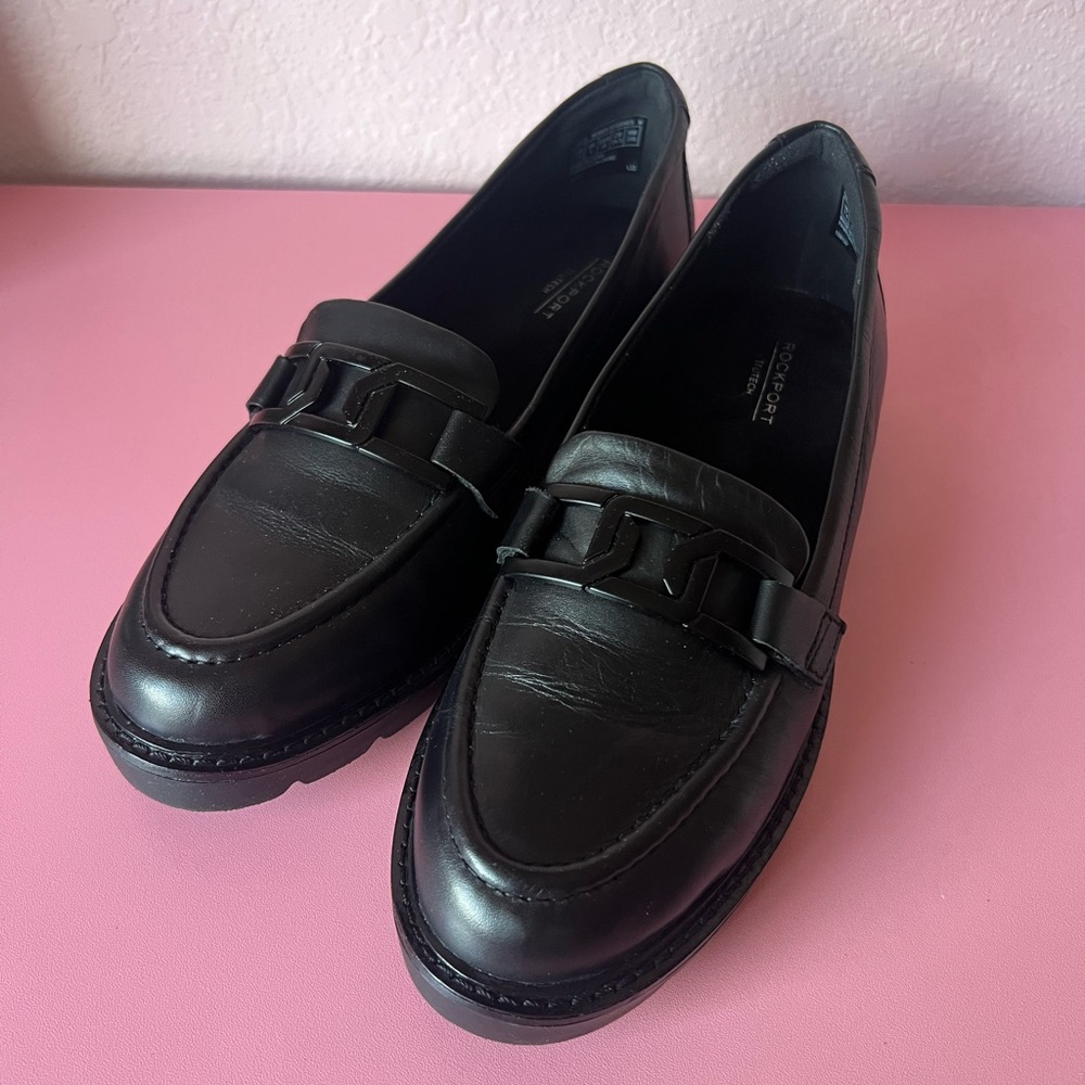 Rockport Women’s Black Kacey Chain Loafers